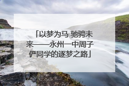 以梦为马 驰骋未来——永州一中周子俨同学的逐梦之路
