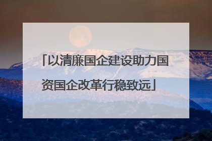 以清廉国企建设助力国资国企改革行稳致远