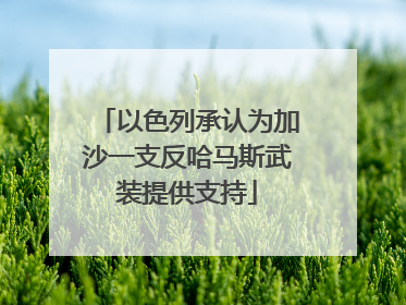 以色列承认为加沙一支反哈马斯武装提供支持