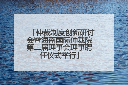 仲裁制度创新研讨会暨海南国际仲裁院第二届理事会理事聘任仪式举行
