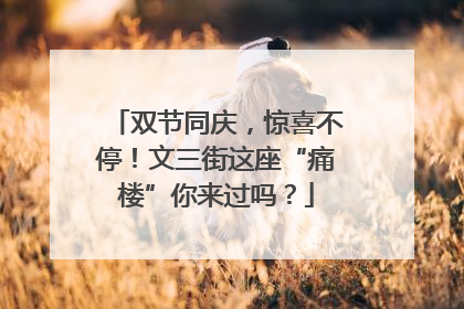 双节同庆，惊喜不停！文三街这座“痛楼”你来过吗？