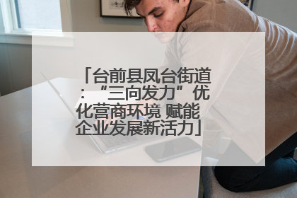 台前县凤台街道：“三向发力”优化营商环境 赋能企业发展新活力