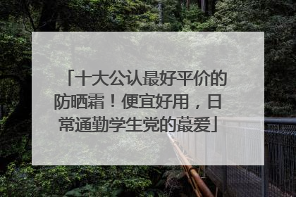 十大公认最好平价的防晒霜！便宜好用，日常通勤学生党的蕞爱