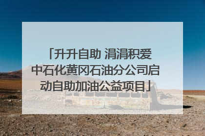 升升自助 涓涓积爱 中石化黄冈石油分公司启动自助加油公益项目