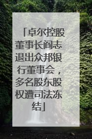 卓尔控股董事长阎志退出众邦银行董事会，多名股东股权遭司法冻结