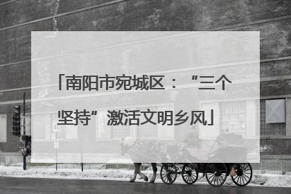 南阳市宛城区：“三个坚持”激活文明乡风