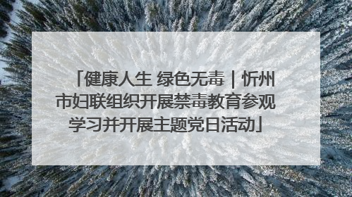 健康人生 绿色无毒｜忻州市妇联组织开展禁毒教育参观学习并开展主题党日活动