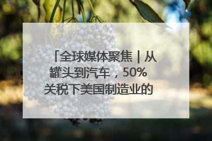 全球媒体聚焦｜从罐头到汽车，50%关税下美国制造业的“生死劫”