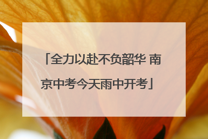 全力以赴不负韶华 南京中考今天雨中开考