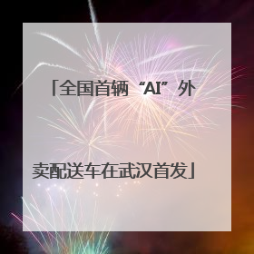 全国首辆“AI”外卖配送车在武汉首发