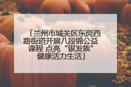 兰州市城关区东岗西路街道开展八段锦公益课程 点亮“银发族”健康活力生活