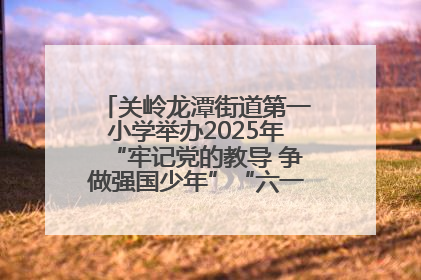 关岭龙潭街道第一小学举办2025年“牢记党的教导 争做强国少年”“六一”文艺汇演活动