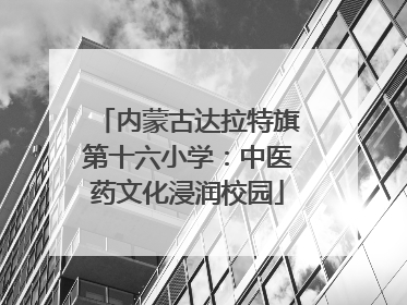 内蒙古达拉特旗第十六小学：中医药文化浸润校园
