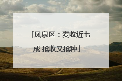 凤泉区：麦收近七成 抢收又抢种
