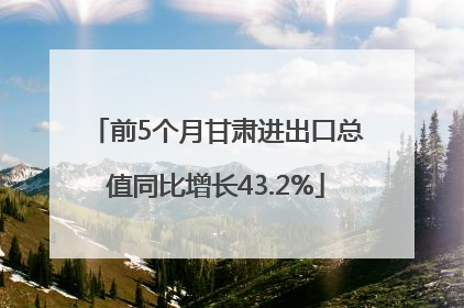 前5个月甘肃进出口总值同比增长43.2%