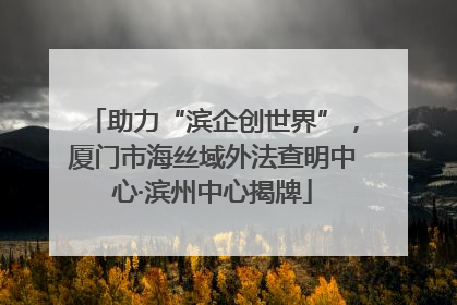 助力“滨企创世界”，厦门市海丝域外法查明中心·滨州中心揭牌