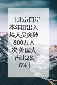 北京口岸本年度出入境人员突破800万人次 外国人占比28.6%