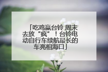 吃鸡赢台铃 周末去放“疯”！台铃电动自行车续航最长的车亮相海口