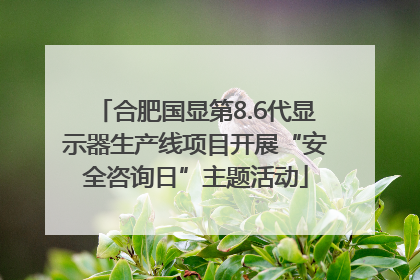 合肥国显第8.6代显示器生产线项目开展“安全咨询日”主题活动