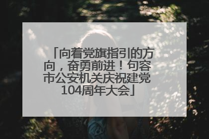 向着党旗指引的方向，奋勇前进！句容市公安机关庆祝建党104周年大会