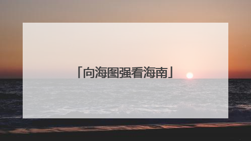 向海图强看海南