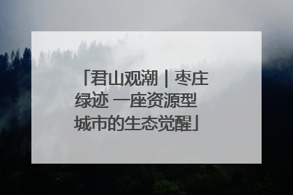 君山观潮｜枣庄绿迹 一座资源型城市的生态觉醒