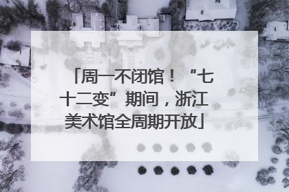 周一不闭馆！“七十二变”期间，浙江美术馆全周期开放