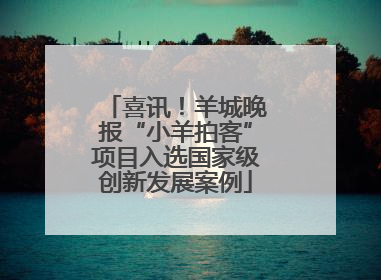 喜讯！羊城晚报“小羊拍客”项目入选国家级创新发展案例