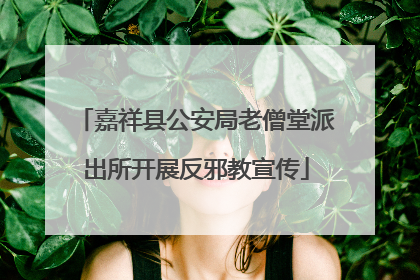 嘉祥县公安局老僧堂派出所开展反邪教宣传