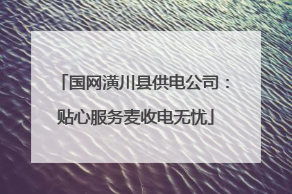 国网潢川县供电公司：贴心服务麦收电无忧