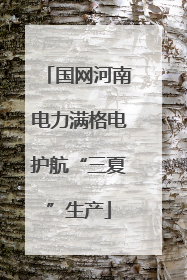 国网河南电力满格电护航“三夏”生产
