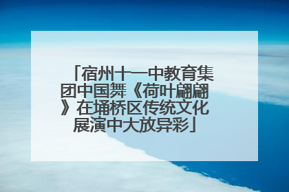 宿州十一中教育集团中国舞《荷叶翩翩》在埇桥区传统文化展演中大放异彩