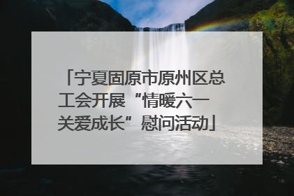 宁夏固原市原州区总工会开展“情暖六一 关爱成长”慰问活动
