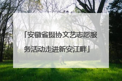 安徽省摄协文艺志愿服务活动走进新安江畔