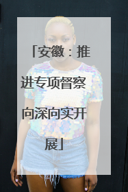 安徽：推进专项督察向深向实开展