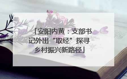 安阳内黄：支部书记外出“取经”探寻乡村振兴新路径