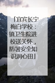 宜宾长宁梅白学校：镇卫生院进校送关怀，防暑安全知识润心田