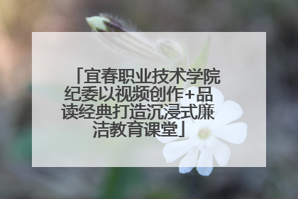 宜春职业技术学院纪委以视频创作+品读经典打造沉浸式廉洁教育课堂