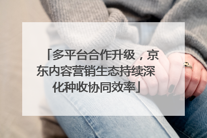 多平台合作升级，京东内容营销生态持续深化种收协同效率