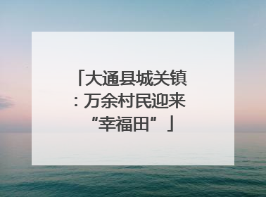 大通县城关镇：万余村民迎来“幸福田”