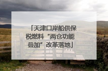 天津口岸船供保税燃料“两仓功能叠加”改革落地