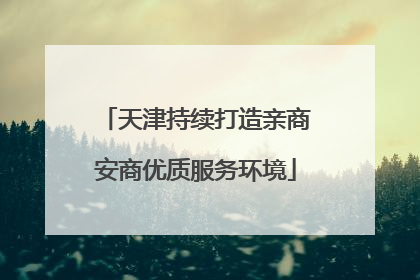 天津持续打造亲商安商优质服务环境