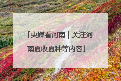 央媒看河南｜关注河南夏收夏种等内容