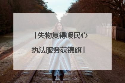 失物复得暖民心 执法服务获锦旗