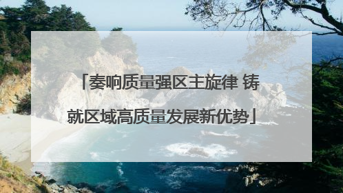 奏响质量强区主旋律 铸就区域高质量发展新优势