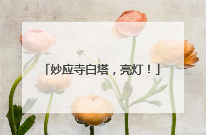 妙应寺白塔，亮灯！