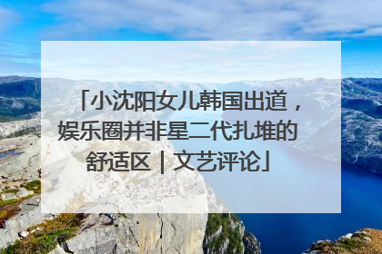 小沈阳女儿韩国出道，娱乐圈并非星二代扎堆的舒适区｜文艺评论