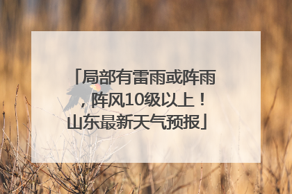 局部有雷雨或阵雨，阵风10级以上！山东最新天气预报