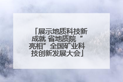 展示地质科技新成就 省地质院“亮相”全国矿业科技创新发展大会