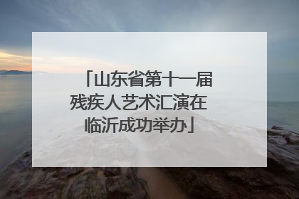 山东省第十一届残疾人艺术汇演在临沂成功举办